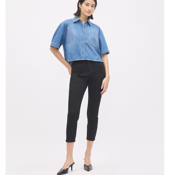 RW&CO. Denim - 2/$30 🖤 RW&Co. Women’s Black Cropped High Rise Natalie Jeans Size Large